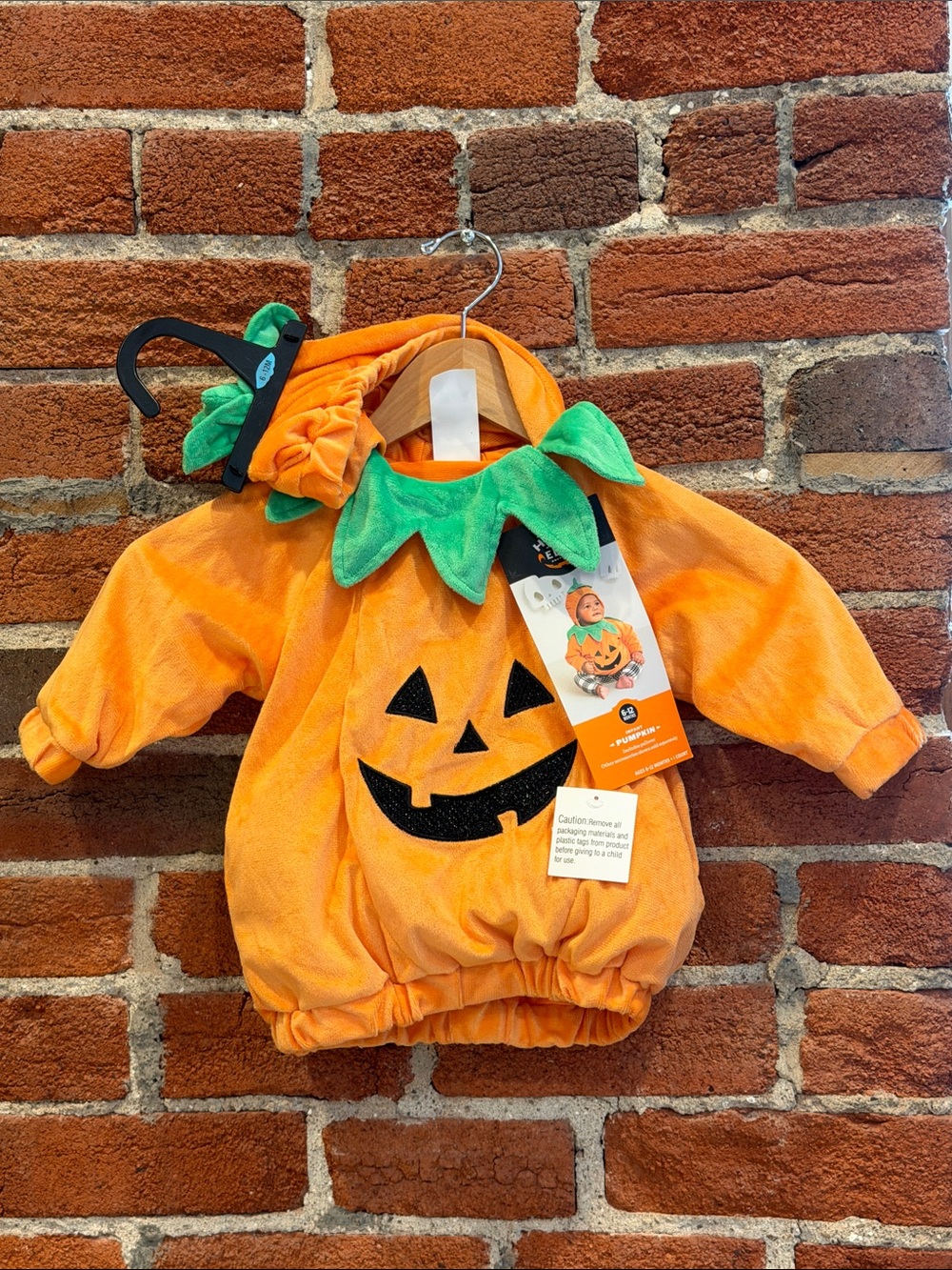 💚🎃 NWT Baby Pumpkin Halloween Costume Pullover - Hoody - 6-12 Months - Infant 🎃💚
